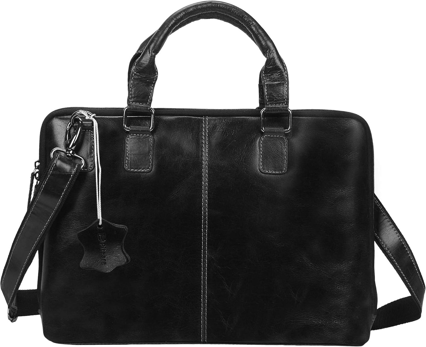 Pitaara Genuine Leather Women's Laptop Bag for 14 inch Laptops
