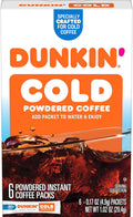 Dunkin Cold Iced Coffee Powdered Instant Packs - Instant Iced Coffee