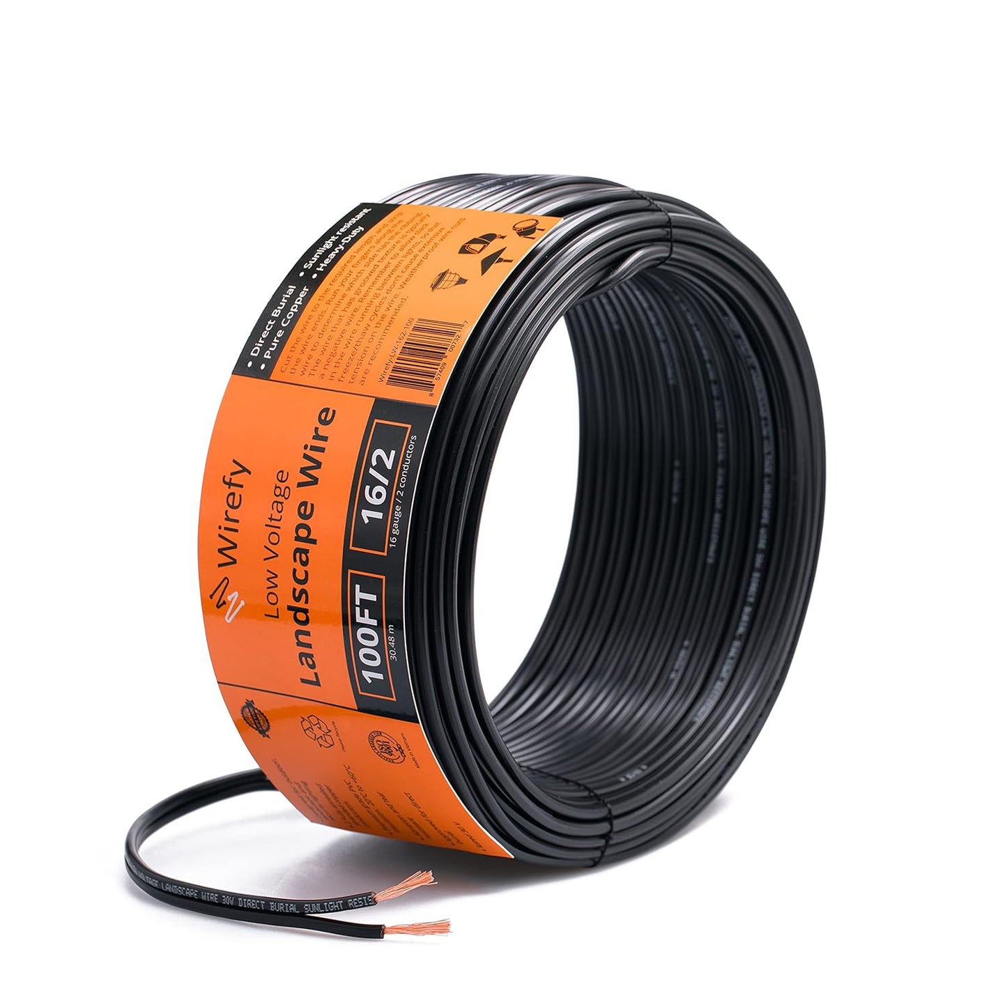 Wirefy 16/2 Low Voltage Landscape Wire for Outdoor Lighting