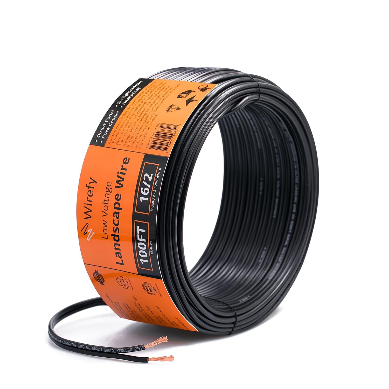 Wirefy 16/2 Low Voltage Landscape Wire for Outdoor Lighting