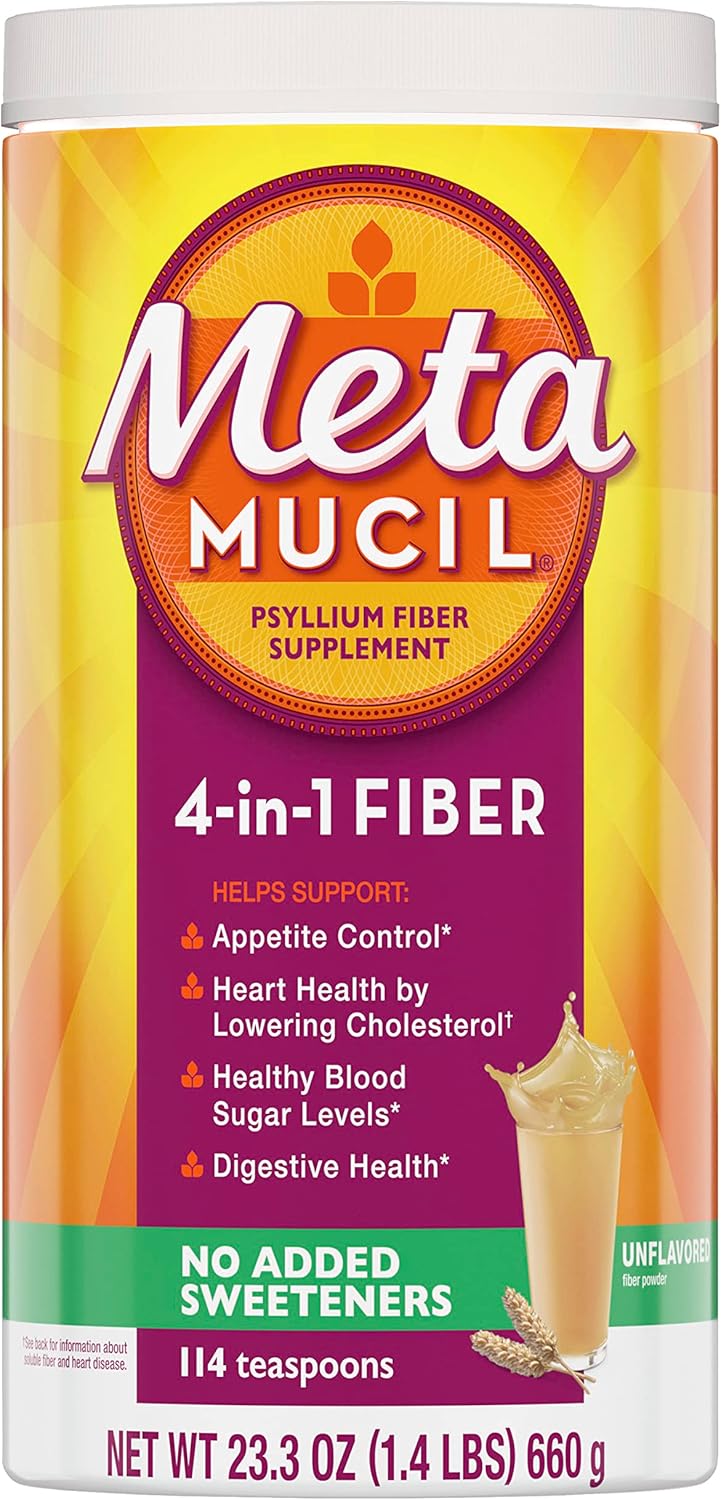 Metamucil Unflavored Psyllium Husk Powder for Digestive Health