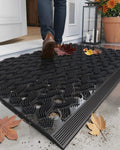 Super Heavyweight TPE Welcome Mat 17x29 in Black - Stormproof