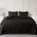 King Size Damask Quilted Bedspread Set - Lightweight All-Season