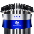 Cat 6 Ethernet Cable 10 ft (24-Pack) - High-Speed 10Gbps Patch Cords