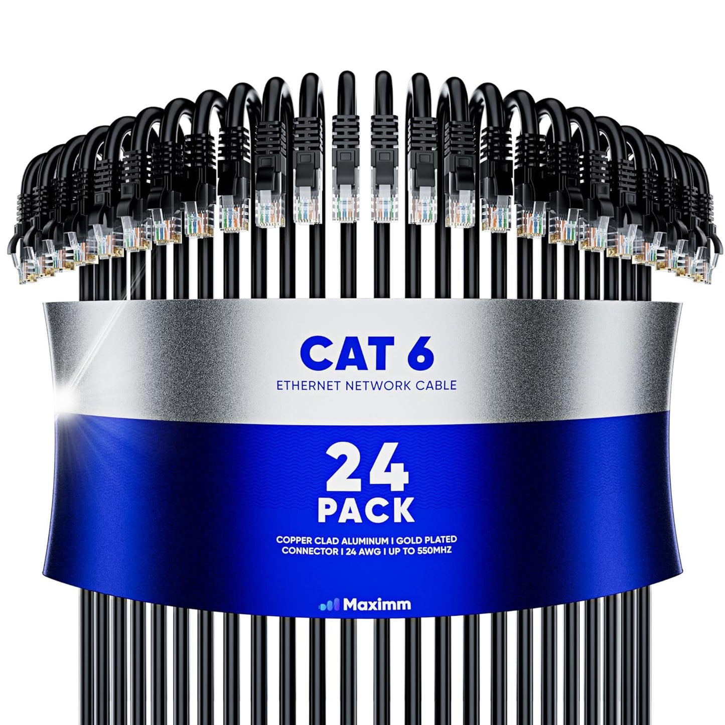 Maximm Cat 6 Ethernet Cable 10 ft - High-Speed Network Solution