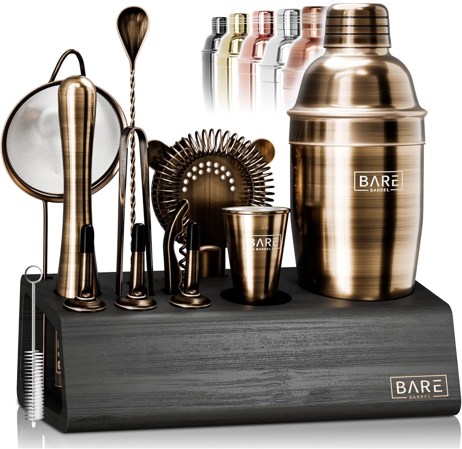 BARE BARREL Mixology Bartender Kit Set for Home Bartending