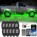 10Pods RGB LED Rock Lights Kit with APP/RF Remote Control - Multicolor