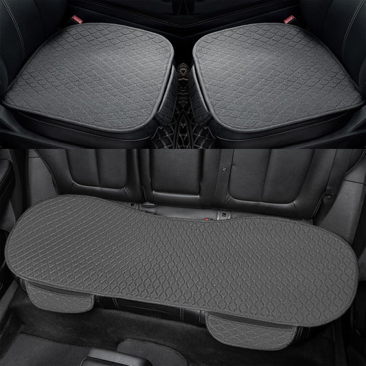 3 PCS Linen Back Car Seat Covers for Trucks and SUVs