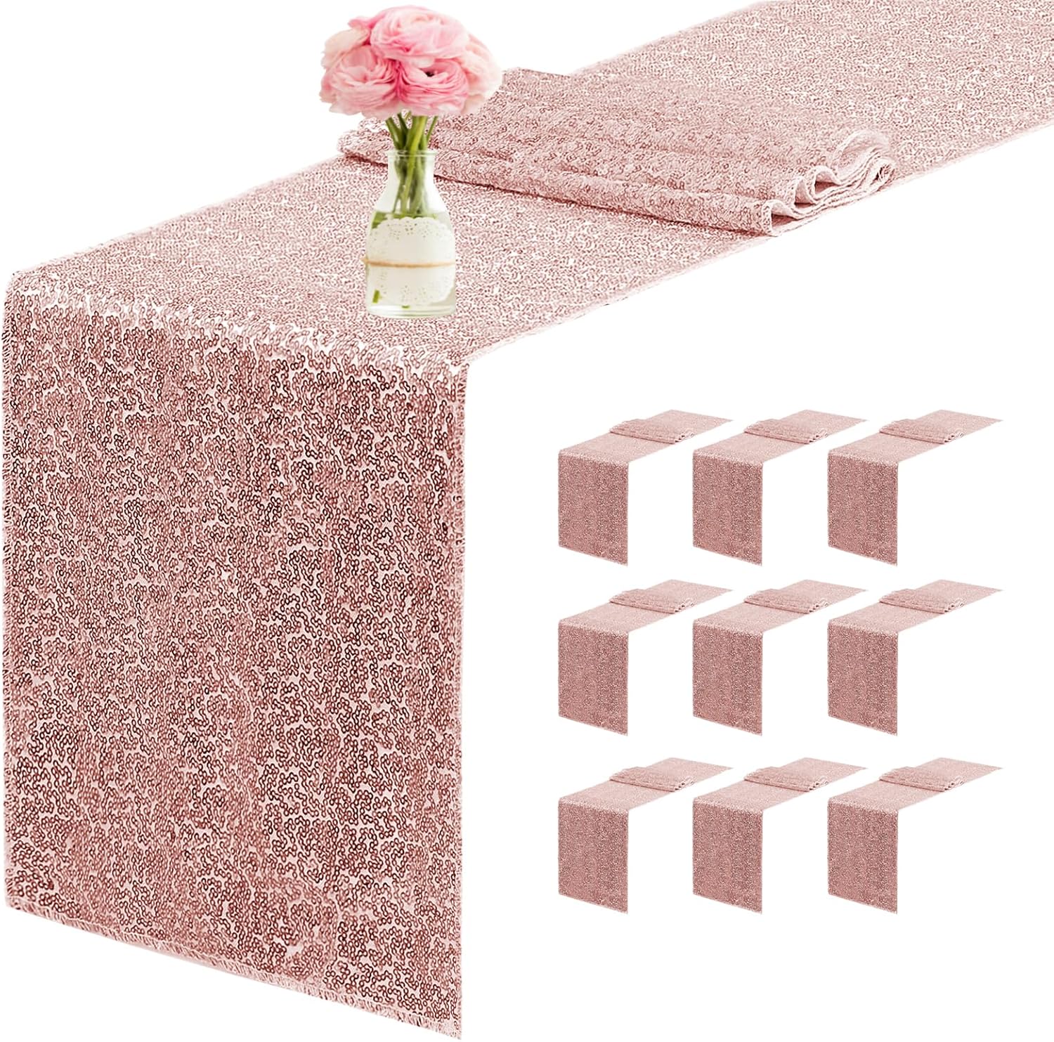 Sequin Table Runner 12 x 72 in for Parties and Celebrations
