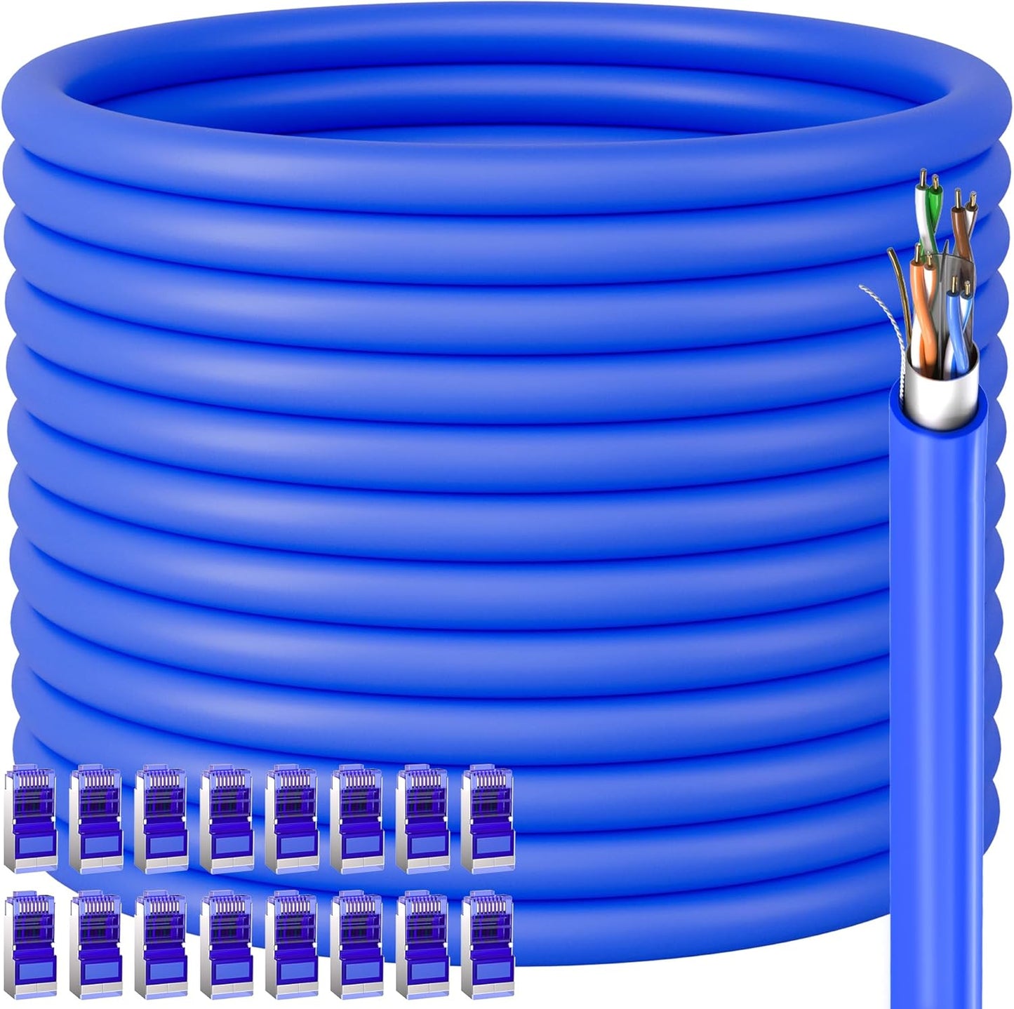 Cat 6 Shielded Ethernet Cable 250ft for Outdoor Use and More