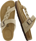 CUSHIONAIRE Libby Cork Footbed Sandal for Women - Supportive Comfort