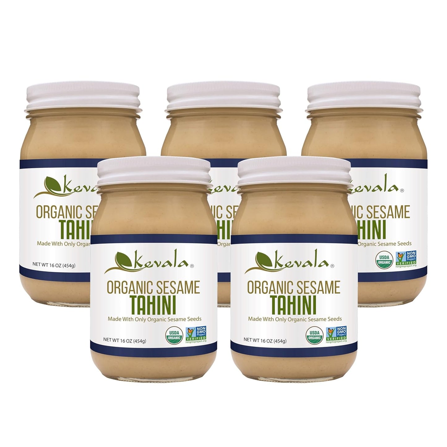 Kevala Organic Sesame Tahini - Premium Vegan Spread for Hummus