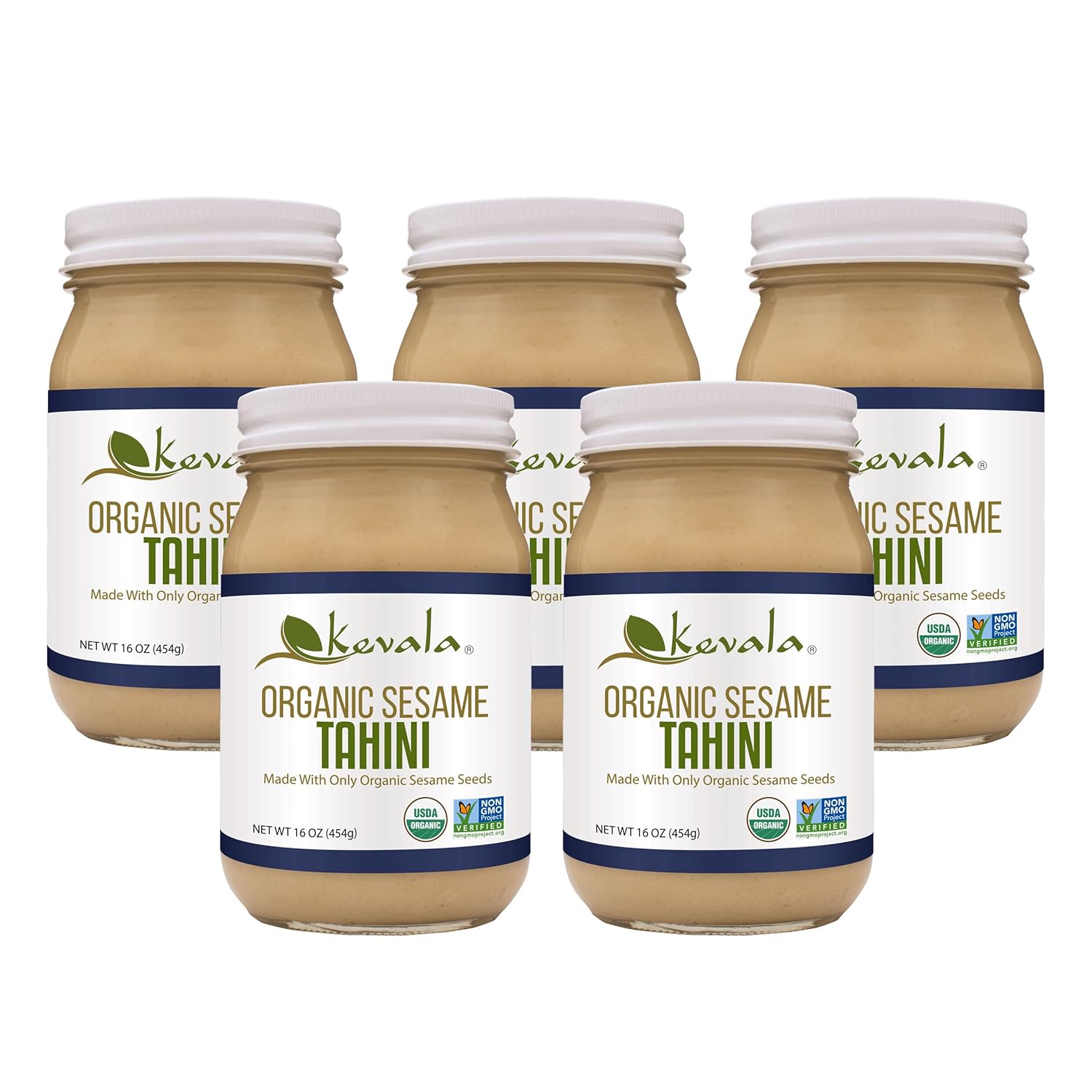 Kevala Organic Sesame Tahini - Premium Vegan Spread for Hummus