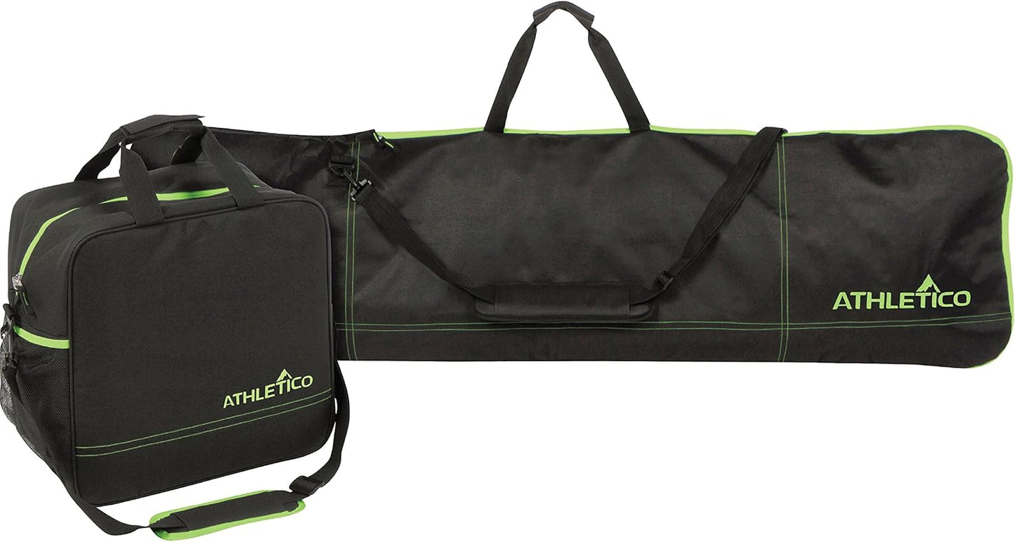 Athletico 2-Piece Snowboard & Boot Combo | Compact Storage Solution