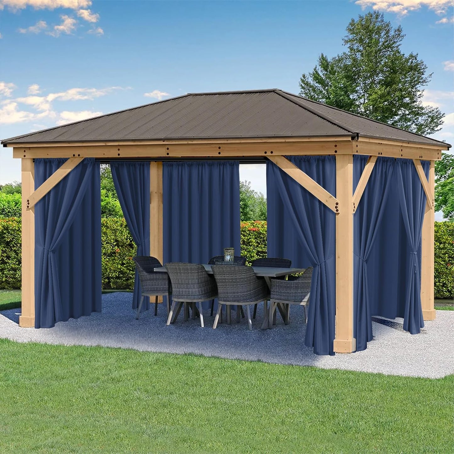 Waterproof Patio Outdoor Curtains for Privacy and UV Protection