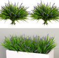 Artificial Monkey Grass 24 Bundles Purple Flowers - Natural Outdoor