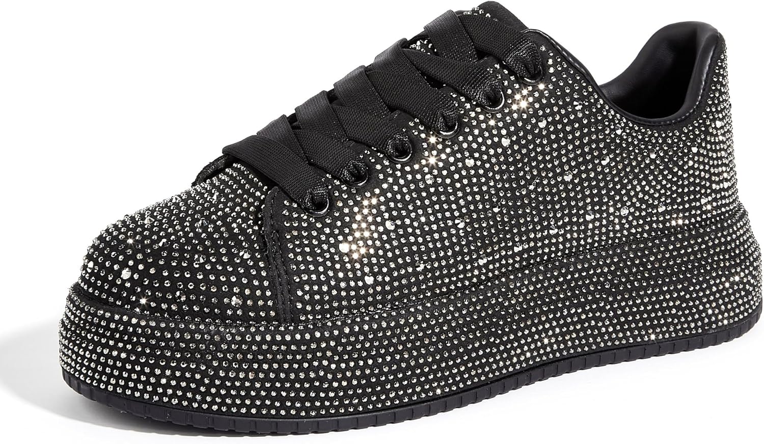 Sparkly Rhinestone Sneakers for Women - Platform Bling Shoes