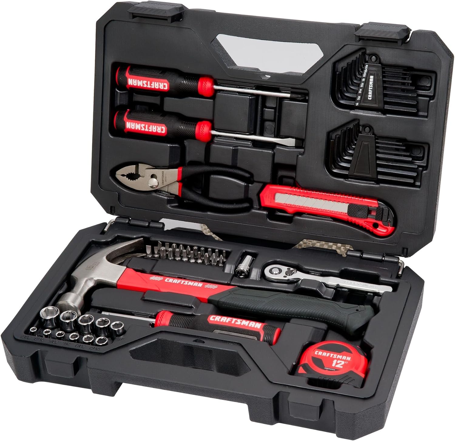 CRAFTSMAN 57 Piece Mechanics Tool Set for Home Projects