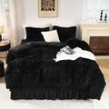 Litanika Black Fluffy Comforter King Size - Ultra Soft Warm Plush