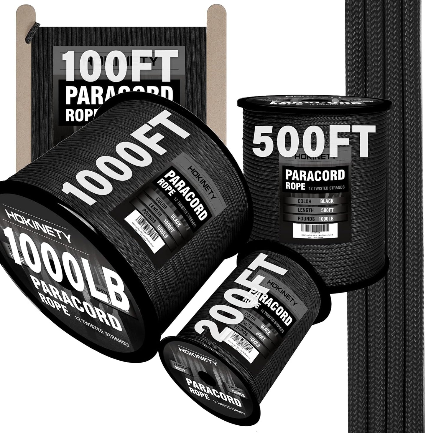 1000Lb Paracord Rope - Versatile 500FT for Camping and Survival