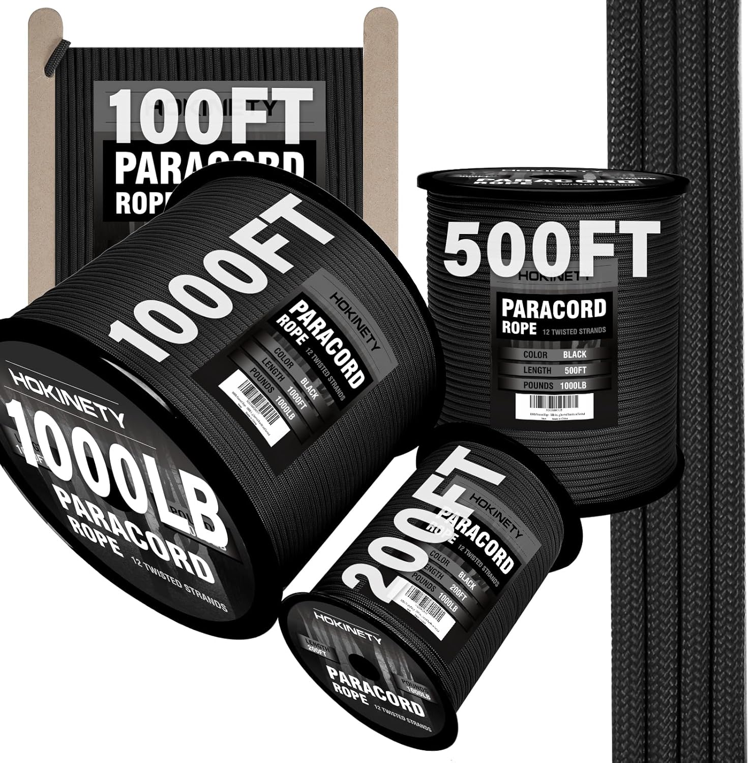 1000Lb Paracord Rope - Versatile 500FT for Camping and Survival