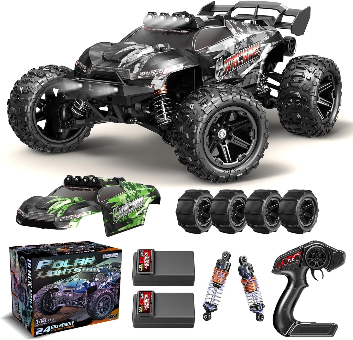1:14 Scale All Terrain RC Cars for Adults & Boys - Fast 40+ KPH