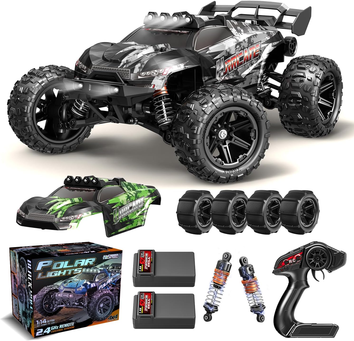 1:14 Scale All Terrain RC Cars for Adults & Boys - Fast 40+ KPH