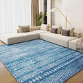 Blue Boho 8x10 Area Rug for Nursery Playroom - Soft Washable Non Slip