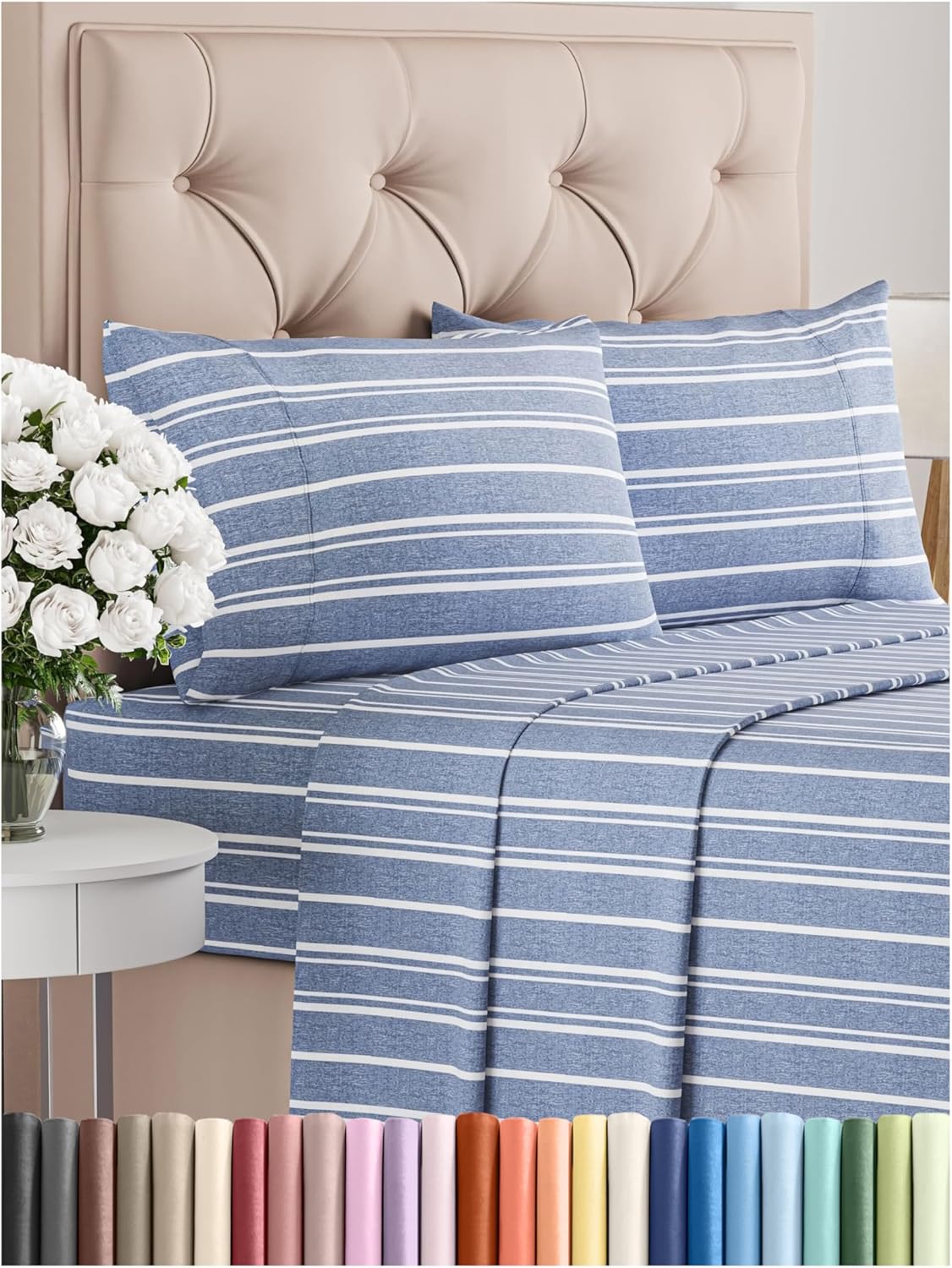 Queen Size 4 Piece Sheet Set - Luxurious Cooling Bedding