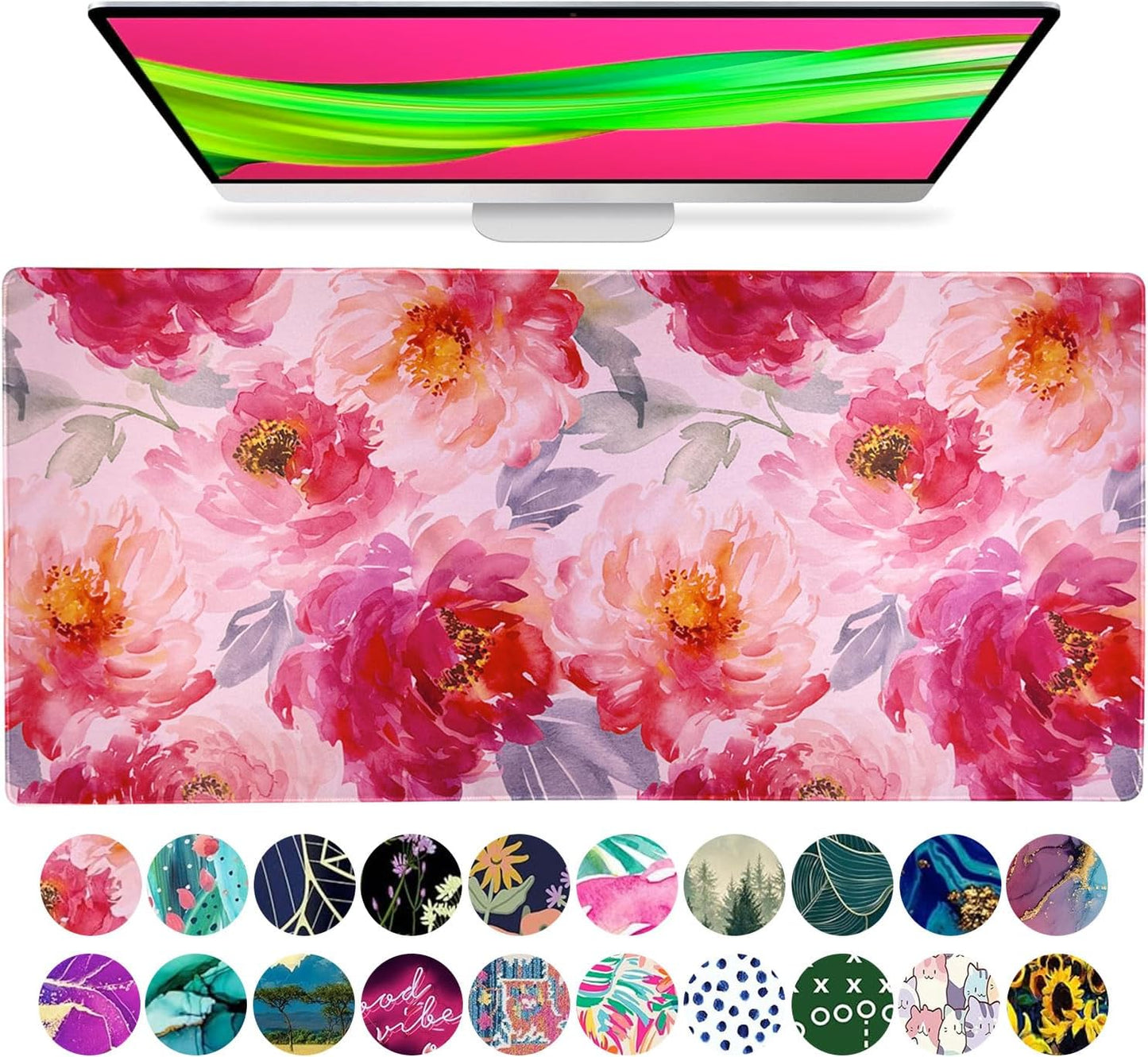 French KOKO XL Floral Desk Mat: Stylish Workspace Upgrade