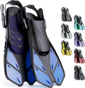 CAPAS Snorkel Fins Short Adjustable Swim Fins - Compact Travel