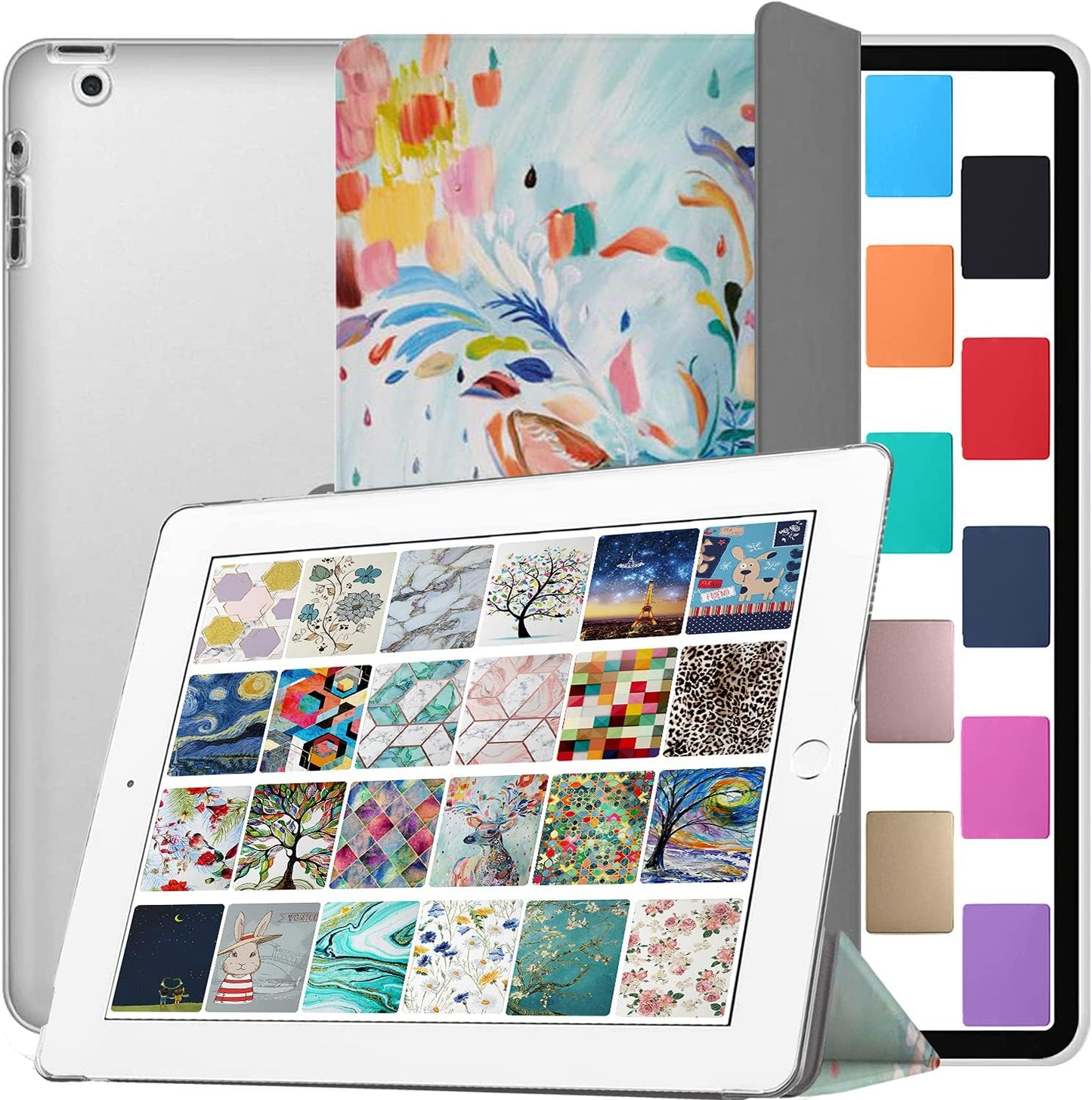 DuraSafe iPad 9.7 Inch Case with Frosted Hard Back - Deer Print