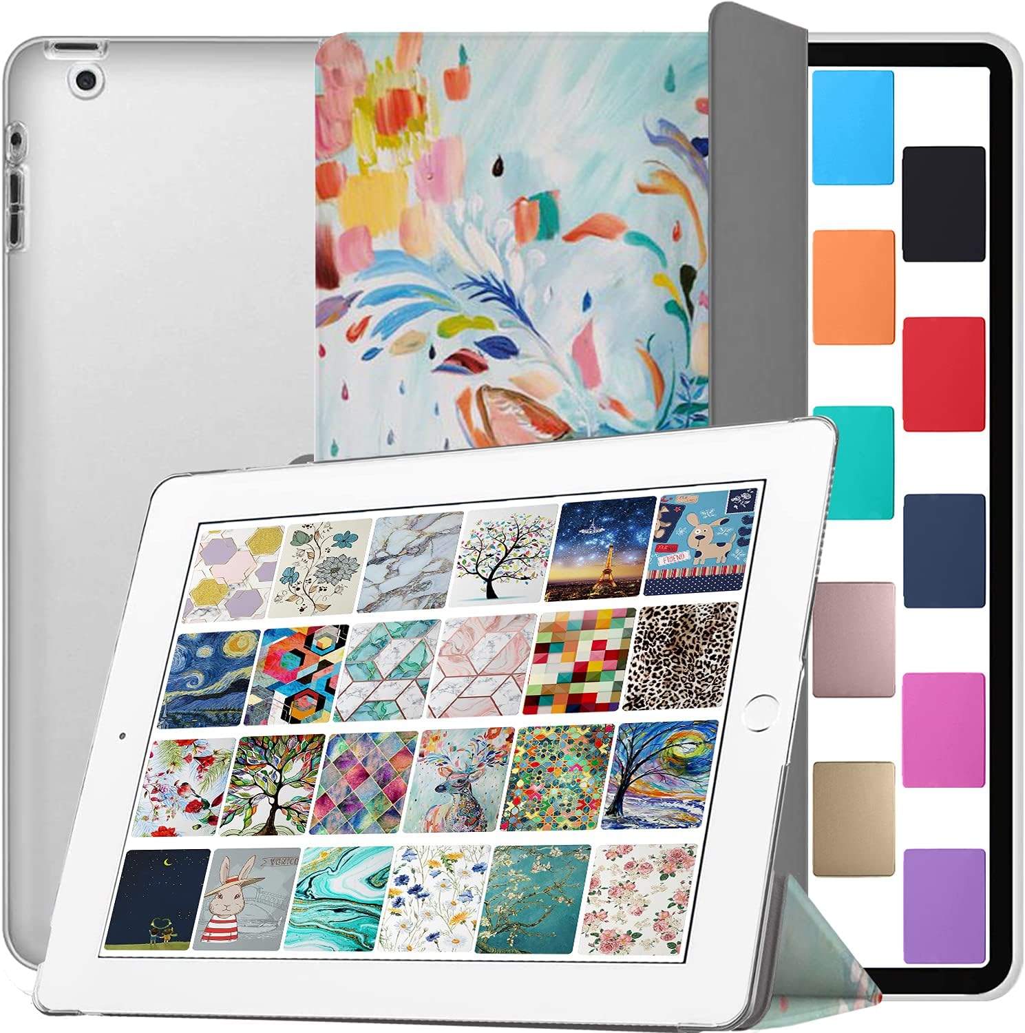 DuraSafe iPad 9.7 Inch Case with Frosted Hard Back - Deer Print