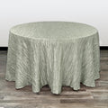 120 Inch Round Crinkle Taffeta Tablecloth in Sage for Events