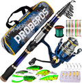 Fishing Rod and Reel Combo Telescopic Carbon Fiber Pole 5.9ft