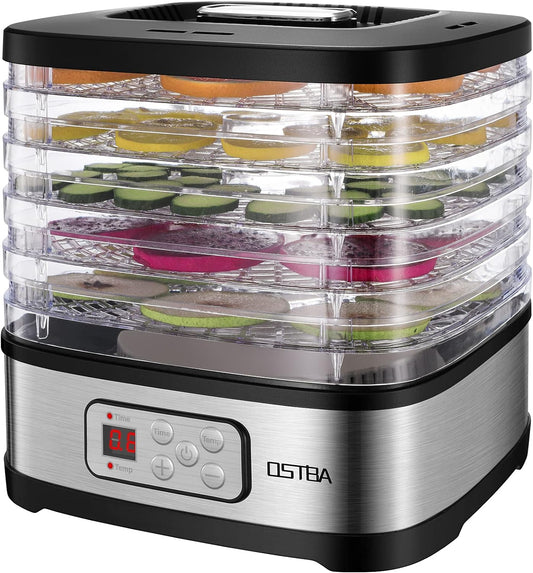 OSTBA Food Dehydrator Machine with Adjustable Temperature & Timer