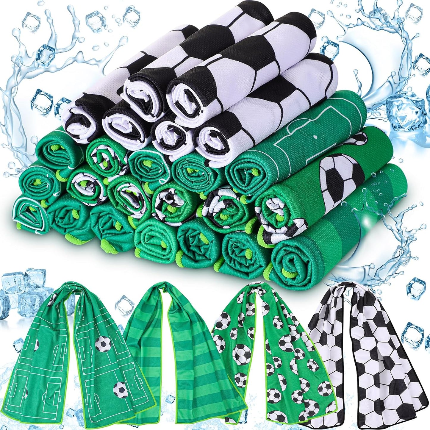 24 Pack Soccer Cooling Towels for Athletes and Teams
