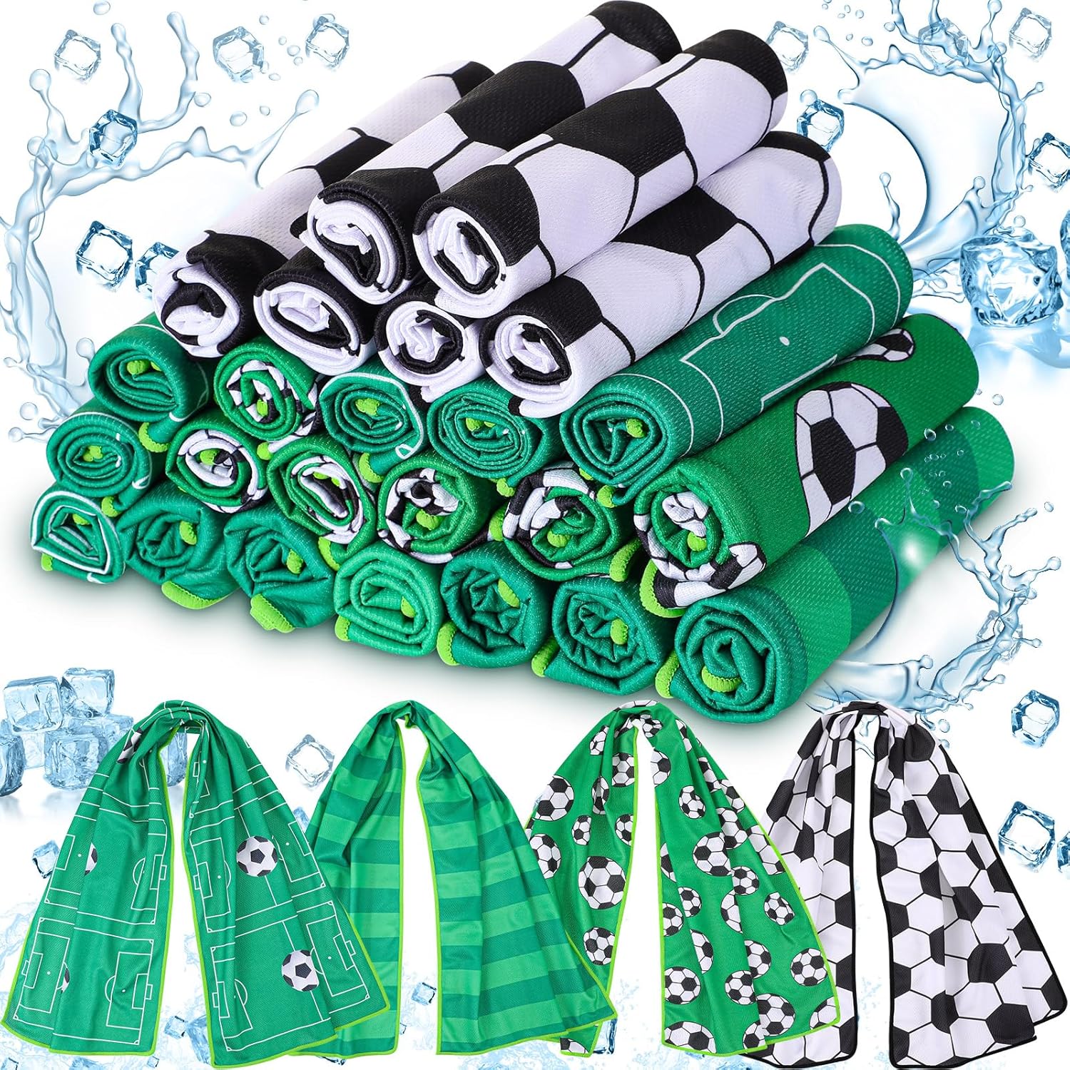 24 Pack Soccer Cooling Towels for Athletes and Teams