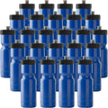 Durable 22 oz BPA-Free Sports Water Bottles in Bulk 24 Pack