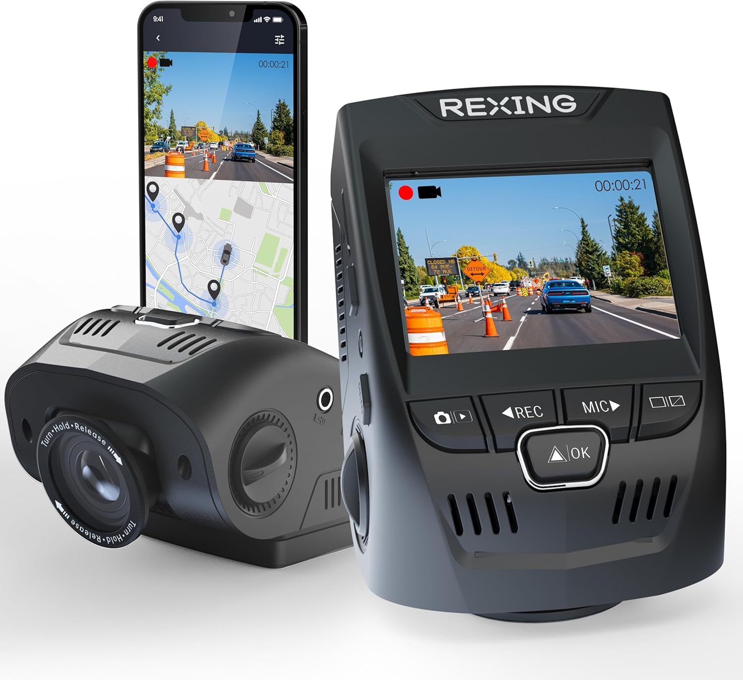 V1 4K Ultra HD GPS Dash Cam with Wi-Fi and 170 Degree Lens