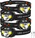 LHKNL Headlamp Flashlight 4-Pack - Ultra Bright Rechargeable Headlight