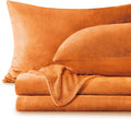 BEDELITE Flannel Sheets King Size Burnt Orange for Cozy Comfort
