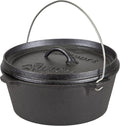 Stansport Pre-Seasoned Cast Iron Dutch Oven - 4-Quart Durable Cook Pot