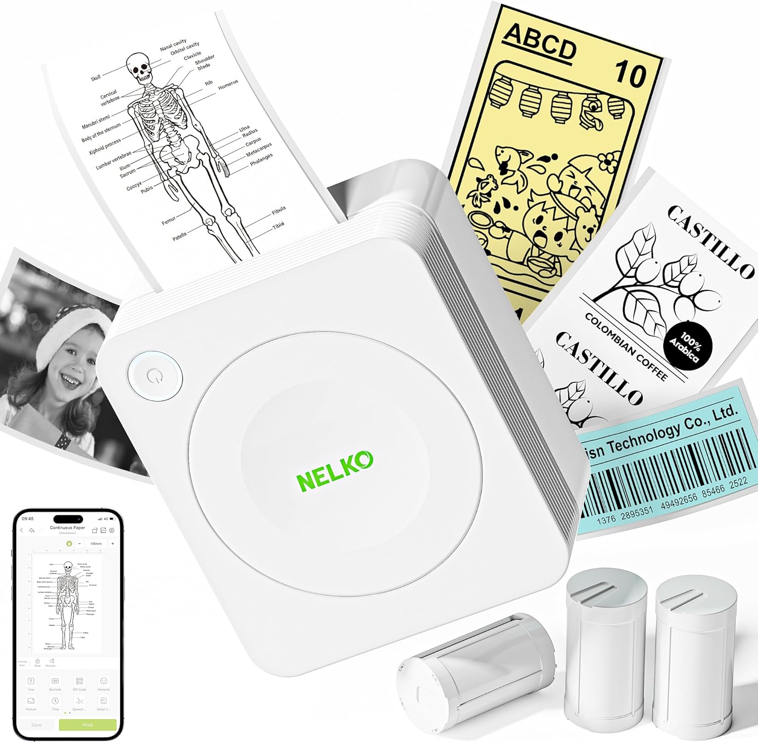 Portable Bluetooth Sticker Printer Kit