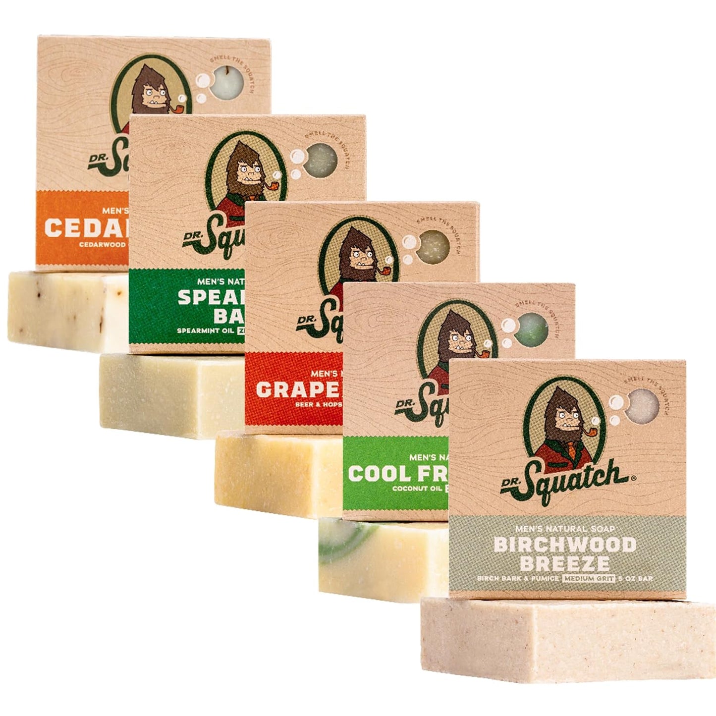 Dr. Squatch Natural Bar Soap Variety Gift Set for Men - 5-Pack