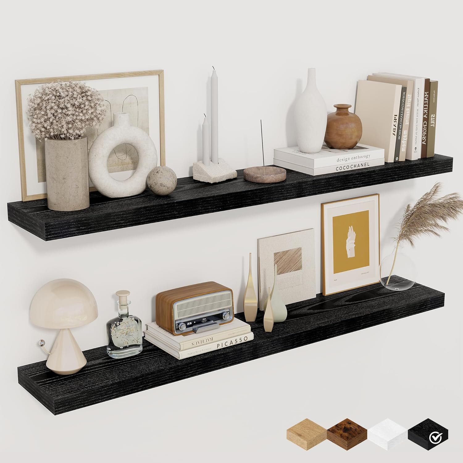 Floating Shelves for Wall - Rustic Wood Shelves for Home Decor