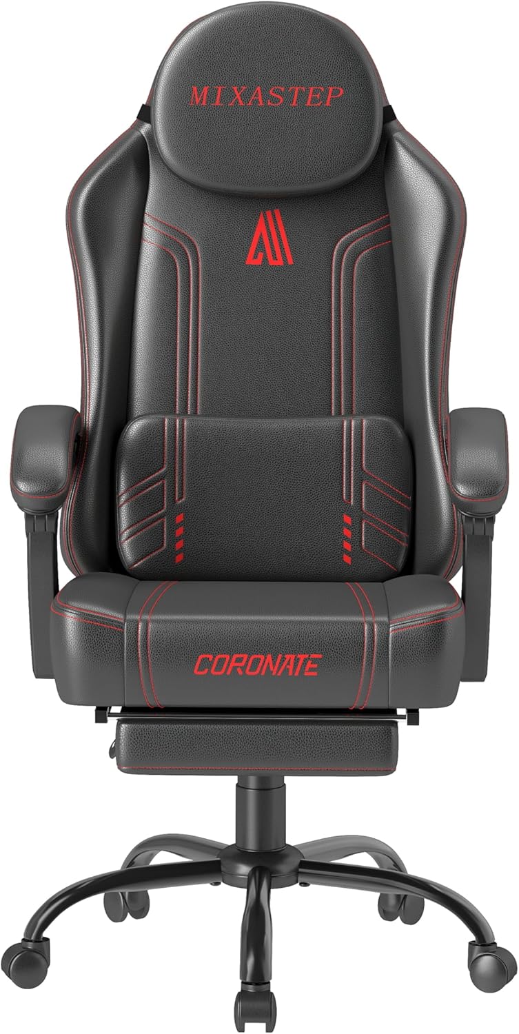 Ultimate Comfort: Ergonomic Gaming Chair with Reclining, Footrest & Lumbar Support