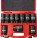1/2 Inch Drive Deep Impact Socket Set, 10 PCS - Heavy Duty Metric Kit