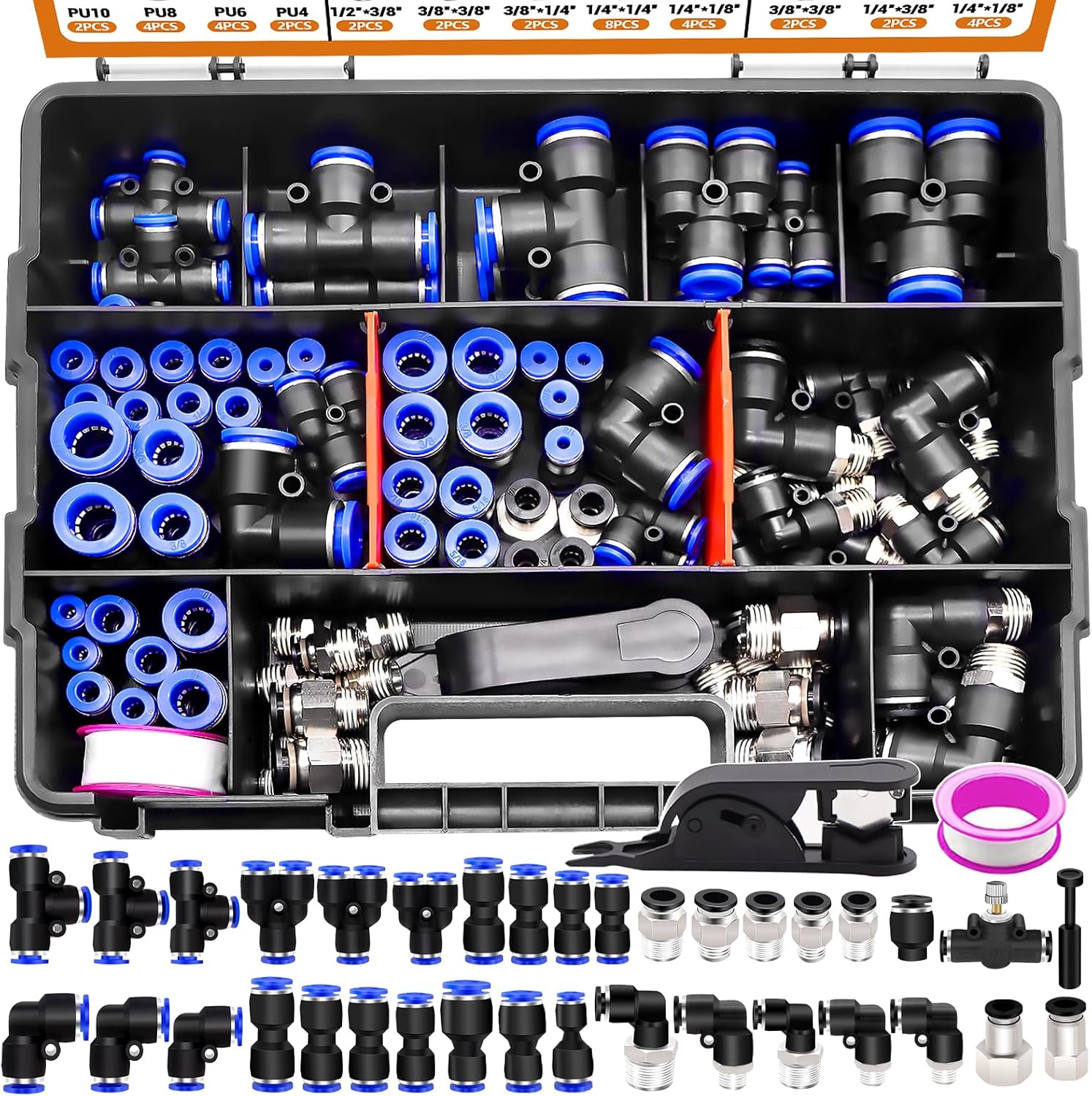 116PCS Quick Connect Air Hose Fittings Kit for Easy Repairs