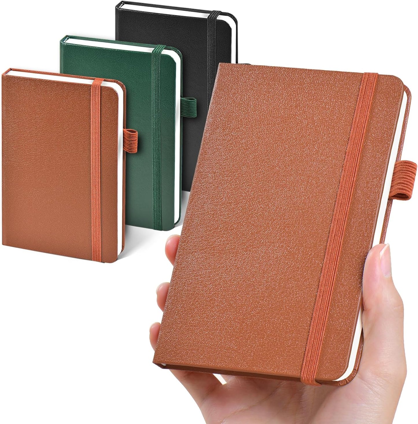 3 Pack Mini Pocket Notebooks, 480 Lined Pages, Ideal for Work & Travel